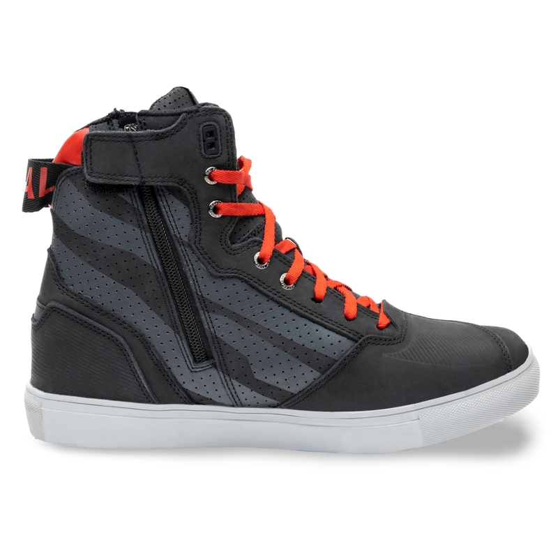 Bottes de moto Rebelhorn Vandal noires et rouges soldes