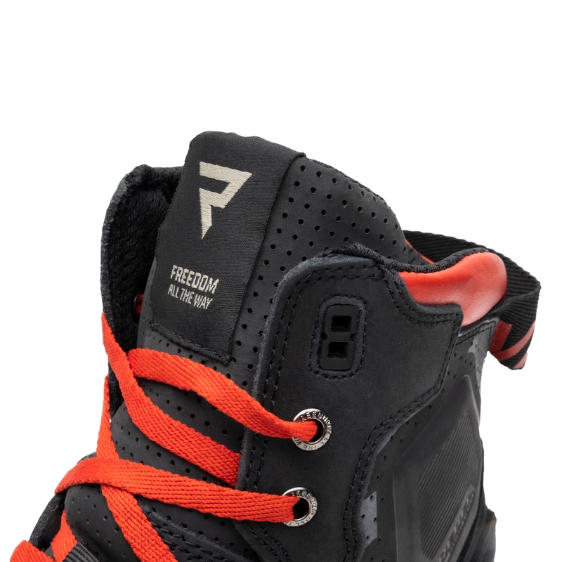 Bottes de moto Rebelhorn Vandal noires et rouges soldes