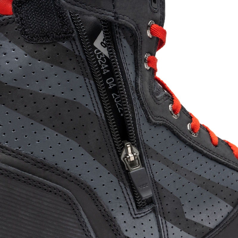 Bottes de moto Rebelhorn Vandal noires et rouges soldes