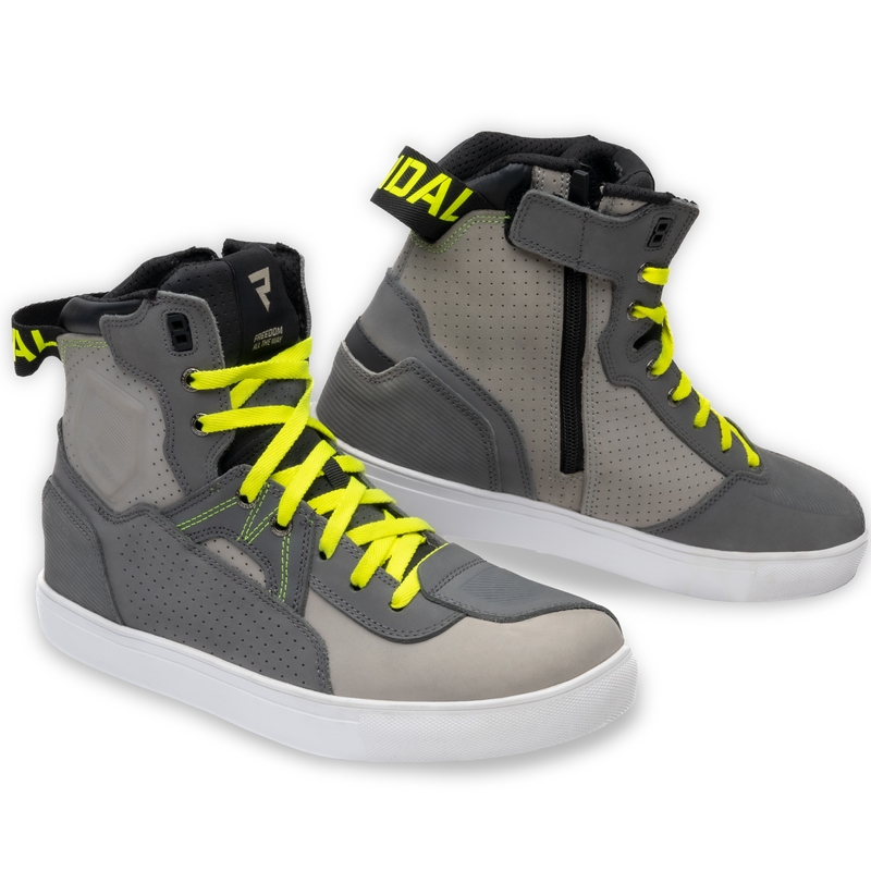 Bottes de moto Rebelhorn Vandal gris-jaune fluo soldes