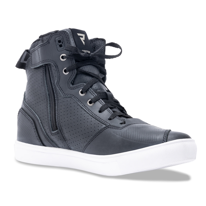 Bottes de moto Rebelhorn Vandal noires et blanches soldes