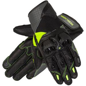 Gants de moto Rebelhorn Flux II noir-fluo-jaune soldes