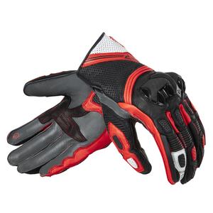 Gants de moto Rebelhorn ST Short noir-gris-rouge fluo soldes