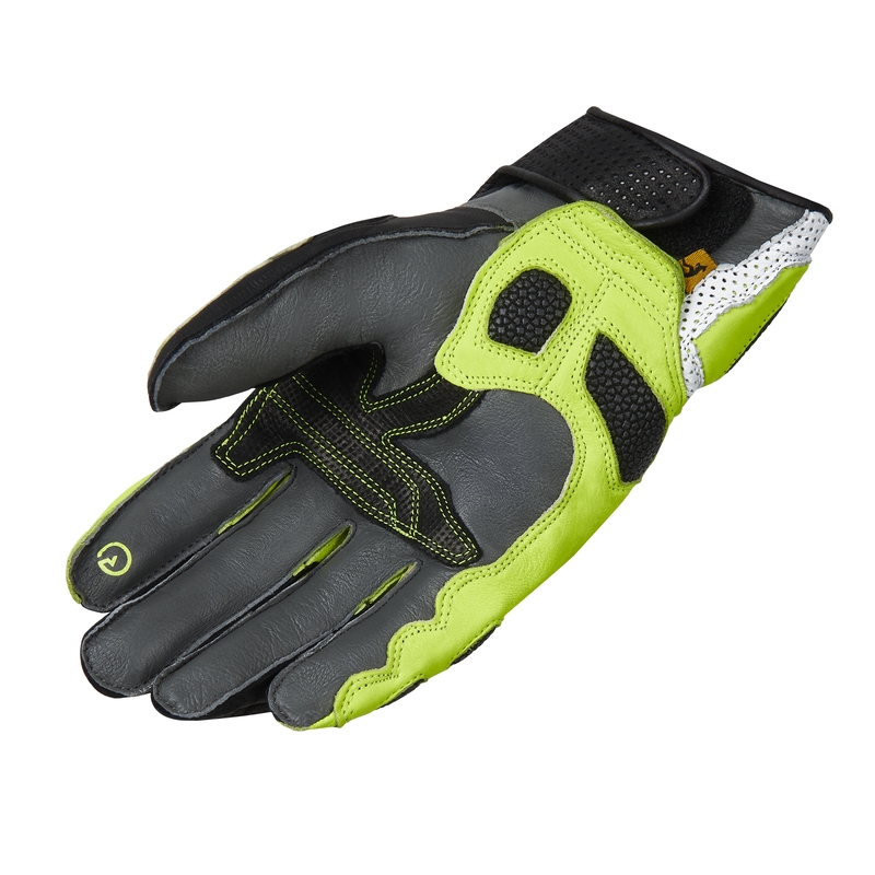 Gants de moto Rebelhorn ST Short noir-gris-jaune fluo soldes
