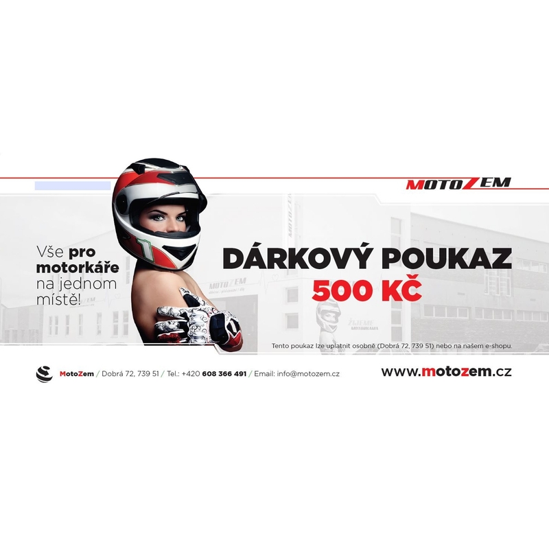 Dárkový poukaz v hodnotě 500 Kč