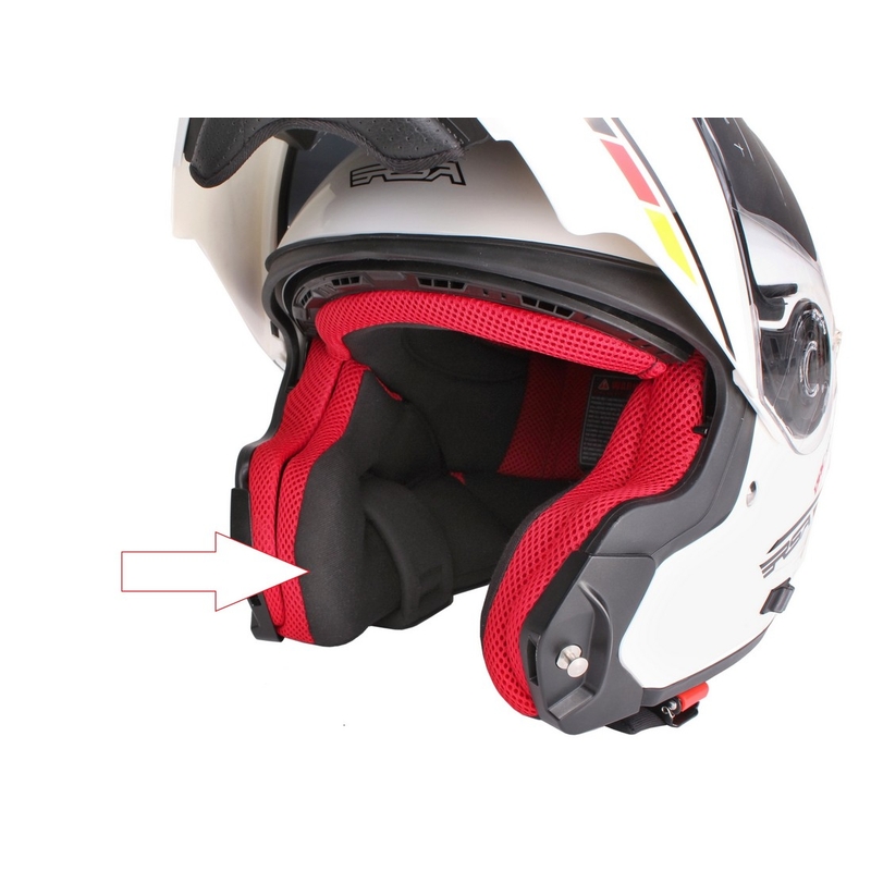 Doublures d'ailes pour casques de moto RSA TR-01 - rouge soldes