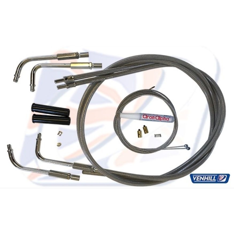 Throttle cable kit Venhill braided push fit