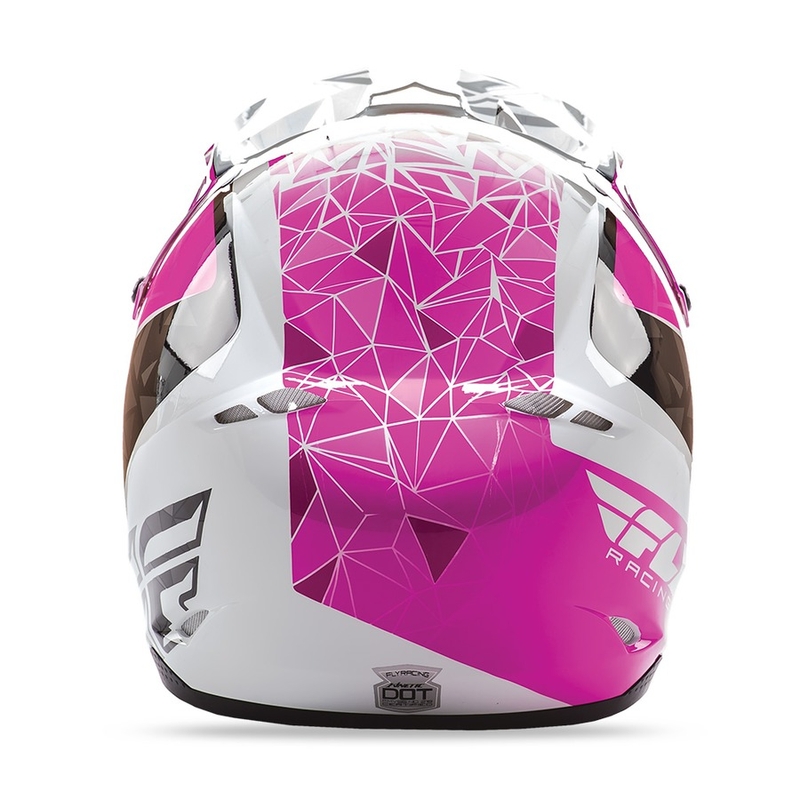 Motokrosová přilba FLY Racing Kinetic CRUX - USA růžovo-černo-bílá