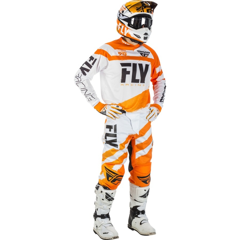 Motokrosový dres FLY Racing F-16 2018 - USA oranžovo-bílý