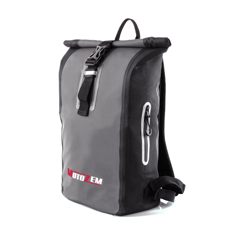 Sac à dos étanche MotoZem noir-gris