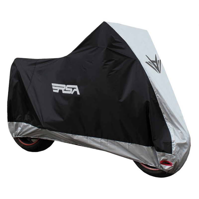 Housse de moto RSA noir et argent