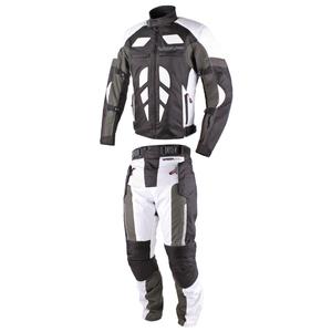 Salopette de moto RSA Greby noire et blanche pour hommes soldes