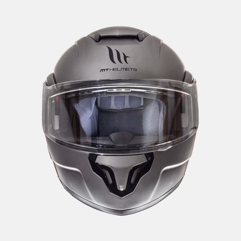 Casque moto MT Atom titane soldes