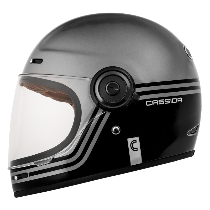 Cassida Fibre Super Hooligan Integral Motorcycle Helmet noir-gris