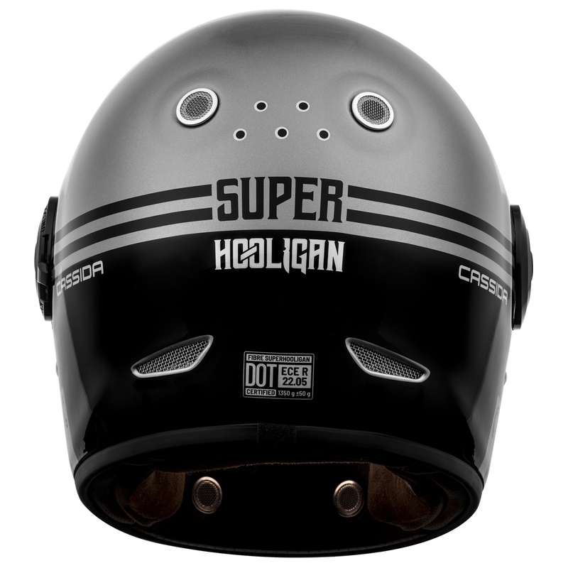 Cassida Fibre Super Hooligan Integral Motorcycle Helmet noir-gris