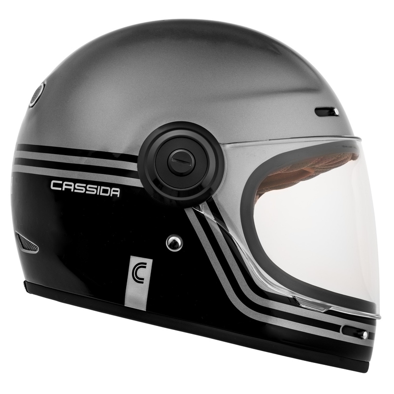 Cassida Fibre Super Hooligan Integral Motorcycle Helmet noir-gris