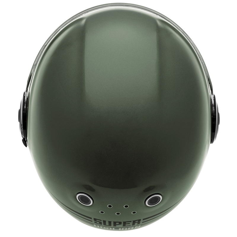 Casque moto intégral Cassida Fibre Super Hooligan noir-vert soldes