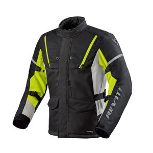 Veste de moto Revit Horizon 3 H2O noir-jaune fluo