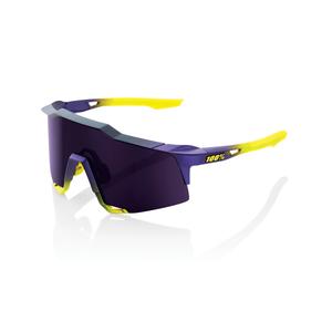 100% SPEEDCRAFT Matte Metallic Digital Brights lunettes de soleil violet-jaune (verre violet)