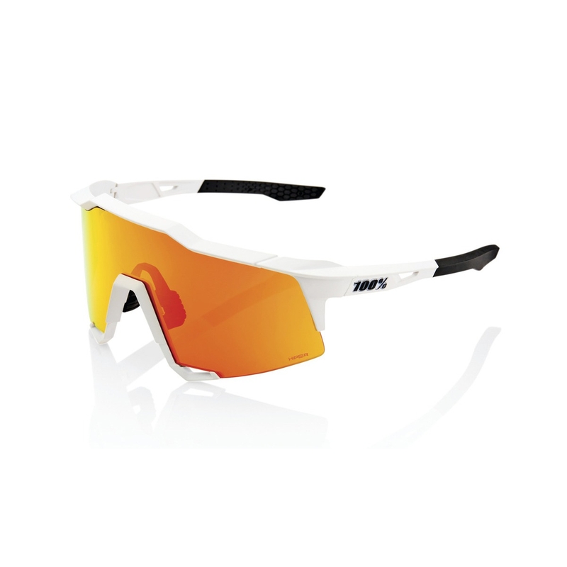 Lunettes de soleil 100% SPEEDCRAFT Soft Tact Off White blanc (verre rouge HIPER)