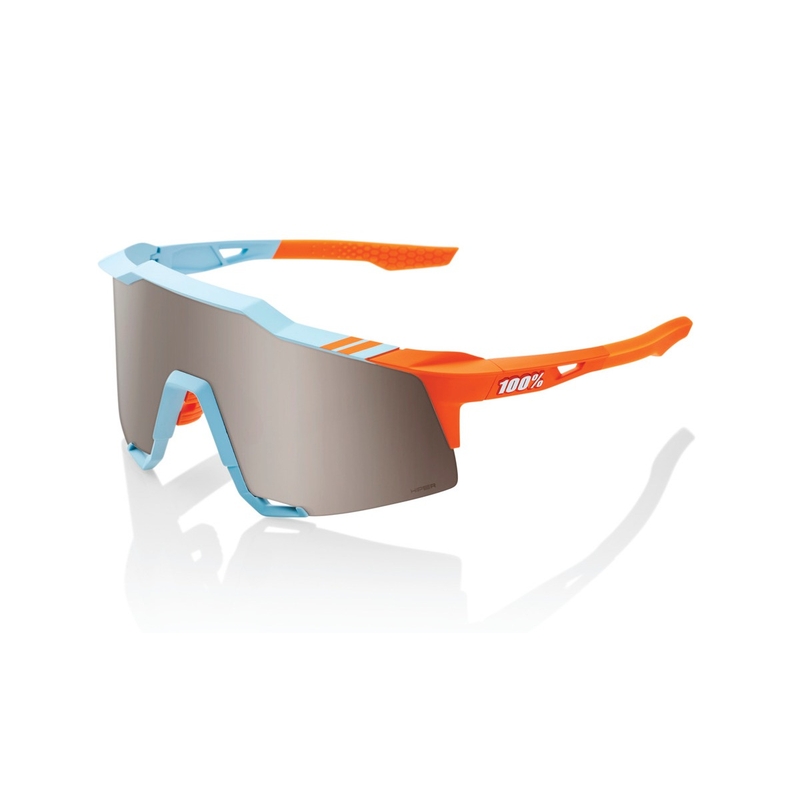 Lunettes de soleil 100% SPEEDCRAFT Soft Tact Two Tone bleu-orange (verre argenté HIPER)
