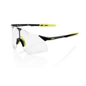 Lunettes de soleil 100% HYPERCRAFT Gloss Black noir-jaune (verre photochromique)