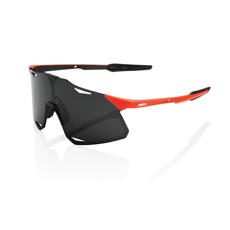 Lunettes de soleil 100% HYPERCRAFT Matte Oxyfire noir-rouge (verre fumé)