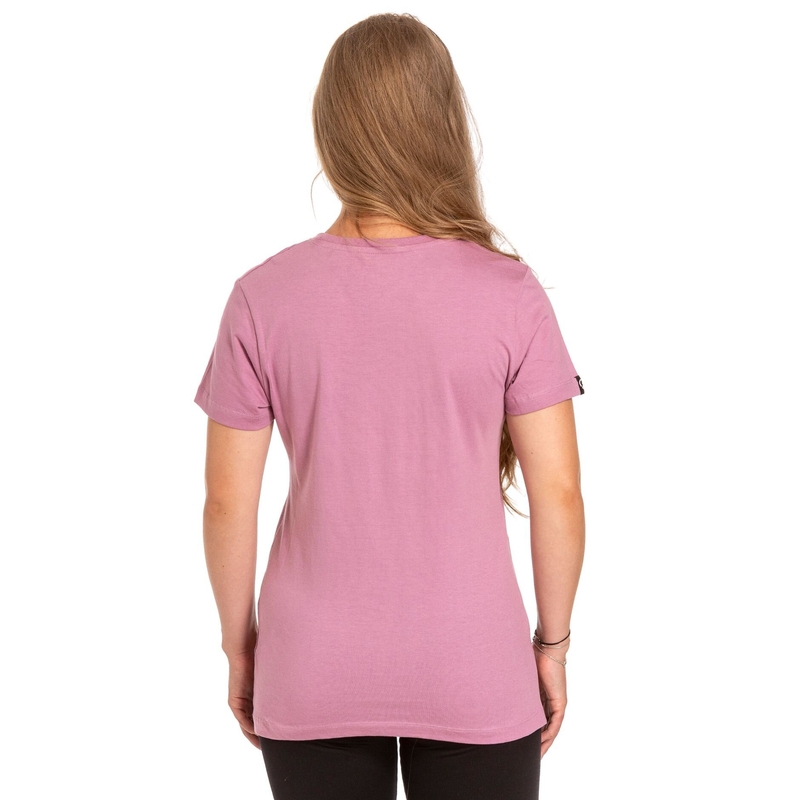 T-shirt femme Meatfly Ladies MF Logo rose soldes
