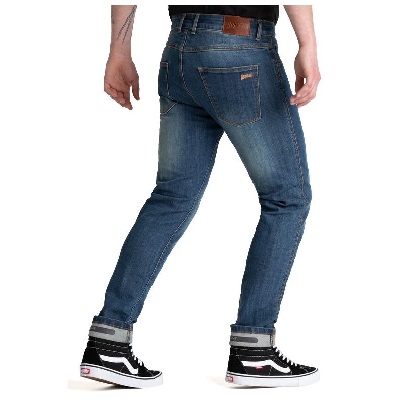 BROGER California blue motorcycle jeans soldes