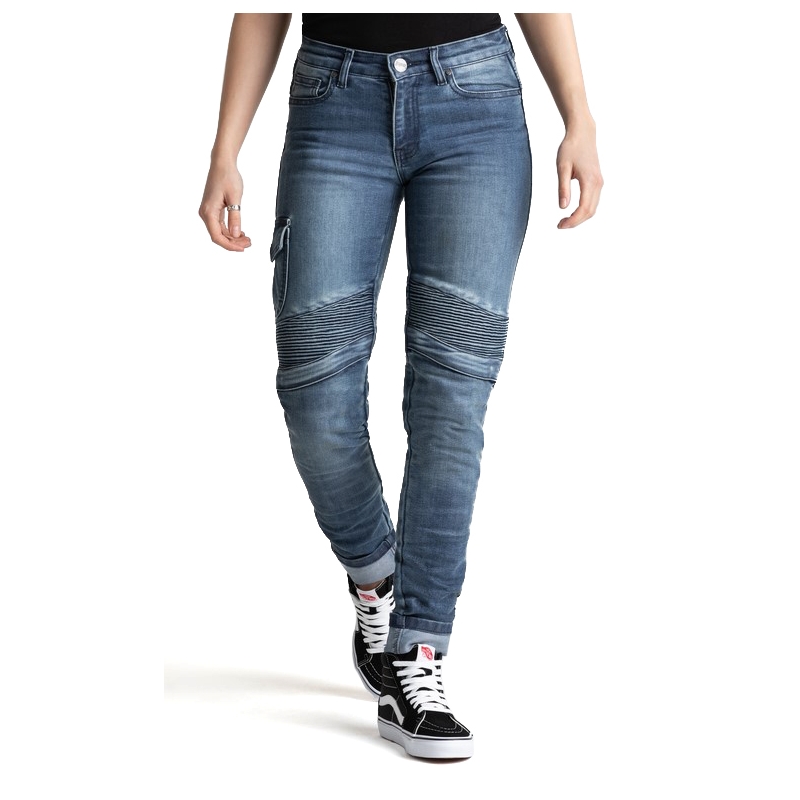 Jeans moto BROGER Ohio bleu pour femmes soldes