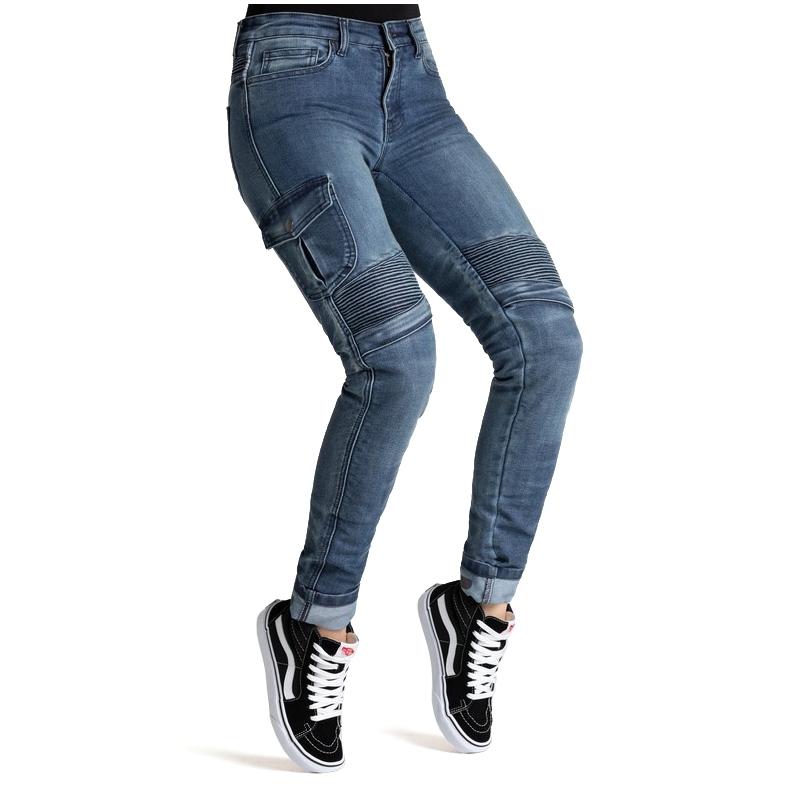 Jeans moto BROGER Ohio bleu pour femmes soldes
