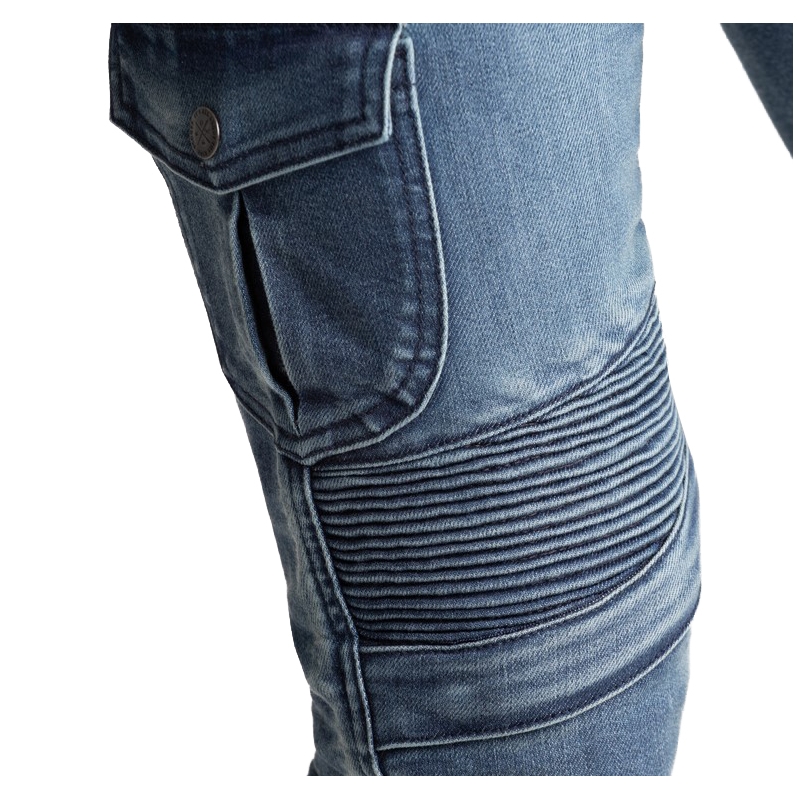 Jeans moto BROGER Ohio bleu pour femmes soldes