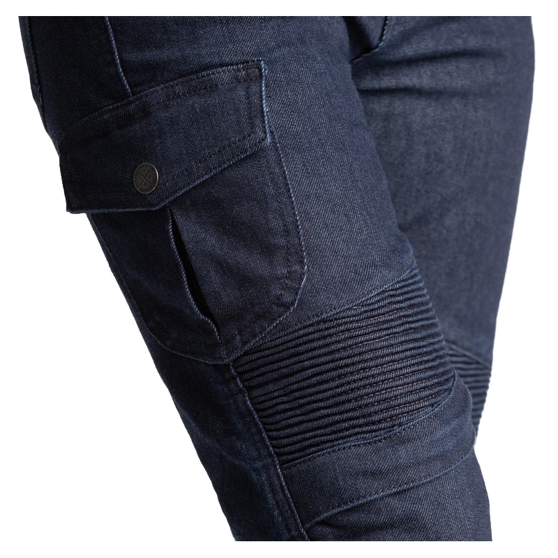 Jeans moto BROGER Ohio bleu foncé pour femme soldes