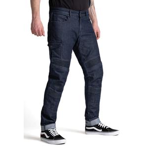 Jeans moto bleu foncé BROGER Ohio soldes