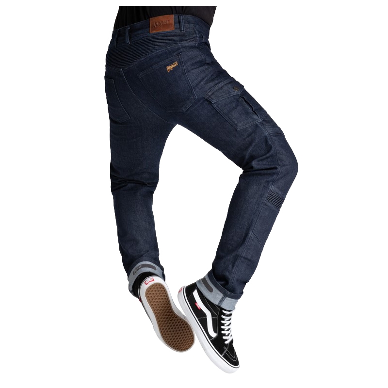 Jeans moto bleu foncé BROGER Ohio soldes