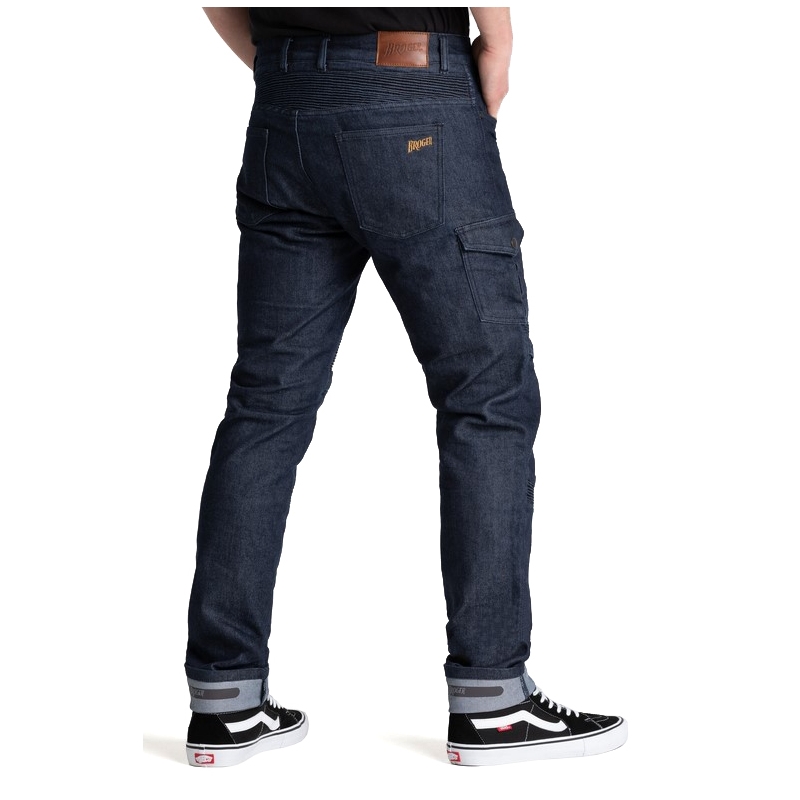Jeans moto bleu foncé BROGER Ohio soldes