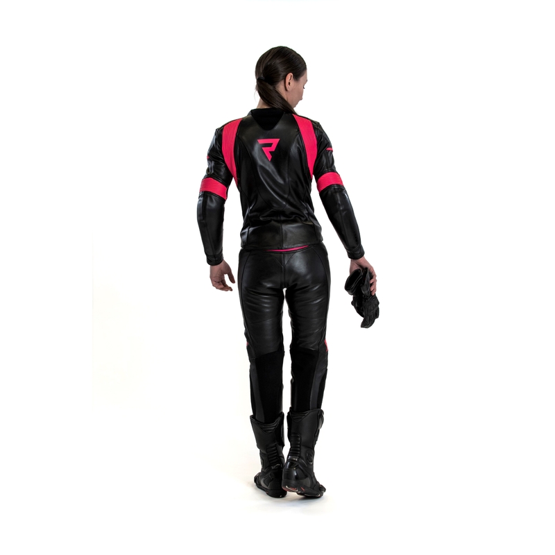 Combinaison moto femme Rebelhorn Rebel noir-rose