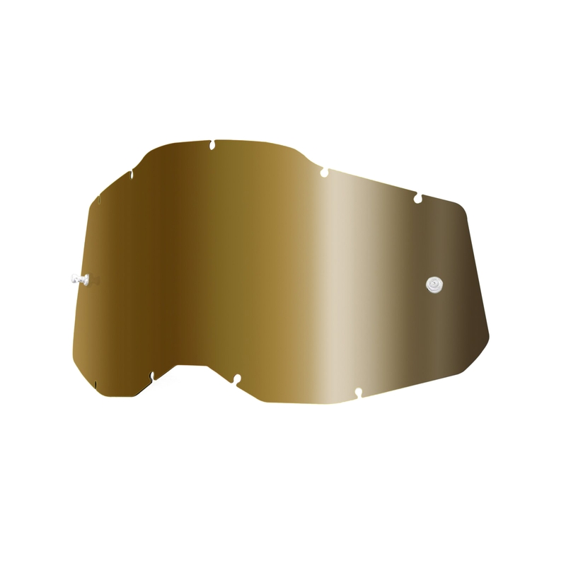 Visière 100% Racecraft 2/Accuri 2/Strata 2 miroir chromé or (antibuée)