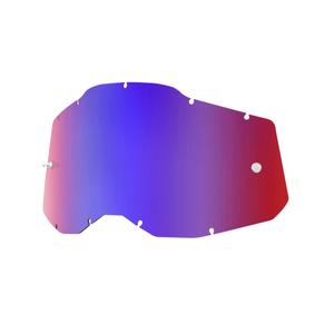 Plexi 100% Racecraft 2/Accuri 2/Strata 2 bleu/rouge miroir (Anti-brouillard)