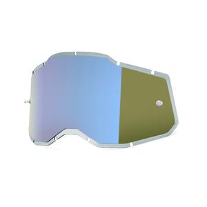 Plexi 100% injecté Racecraft 2/Accuri 2/Strata 2 bleu miroir (Anti-buée)