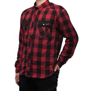Chemise moto BROGER Alaska noir-rouge soldes
