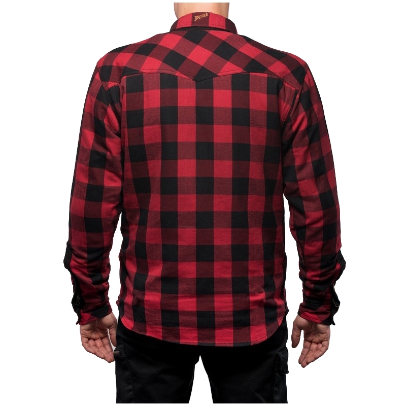 Chemise moto BROGER Alaska noir-rouge soldes