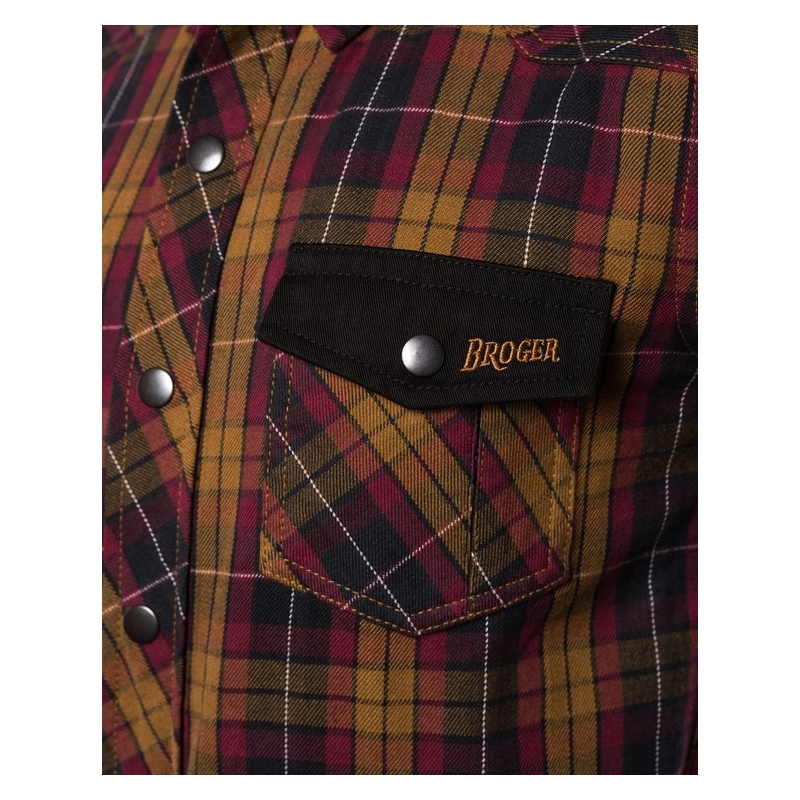 BROGER Chemise moto caramel Alaska soldes