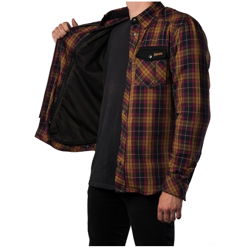 BROGER Chemise moto caramel Alaska soldes