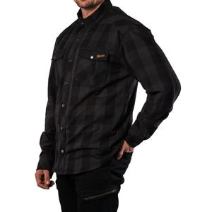 Chemise moto BROGER Alaska noir-gris soldes