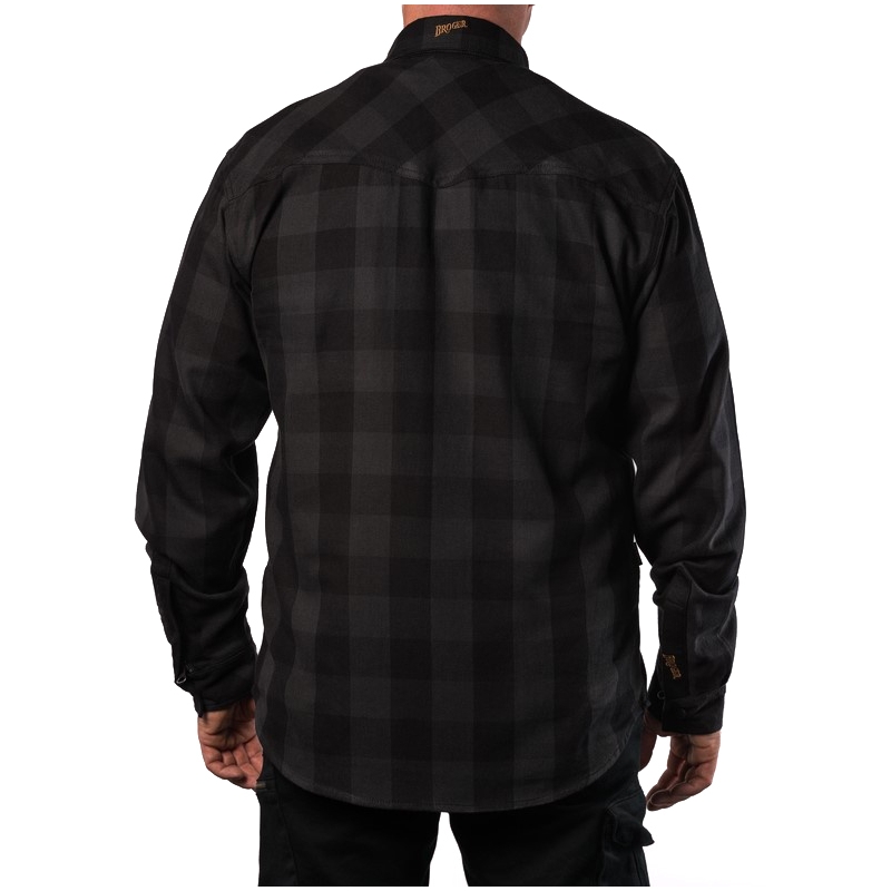 Chemise moto BROGER Alaska noir-gris soldes
