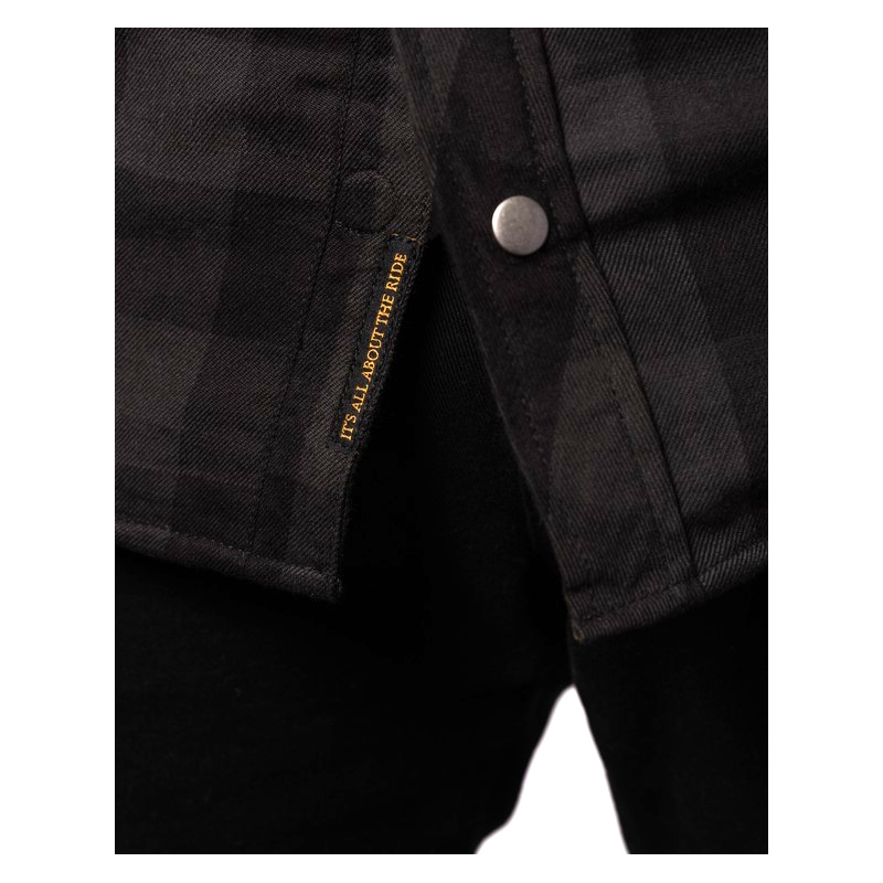 Chemise moto BROGER Alaska noir-gris soldes