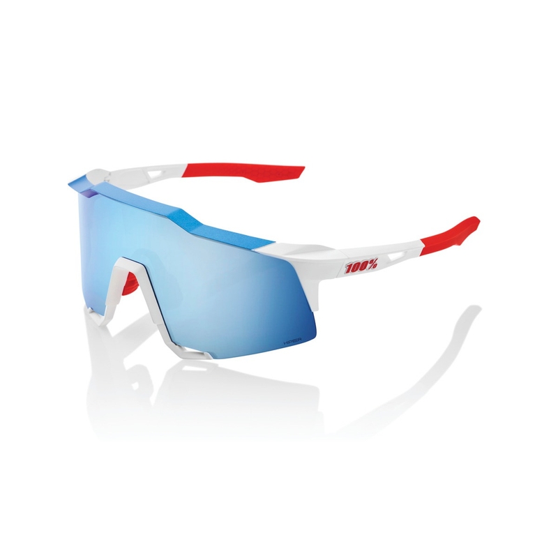 Lunettes de soleil 100% SPEEDCRAFT TotalEnergies Team rouge-blanc-bleu (verre bleu HIPER)