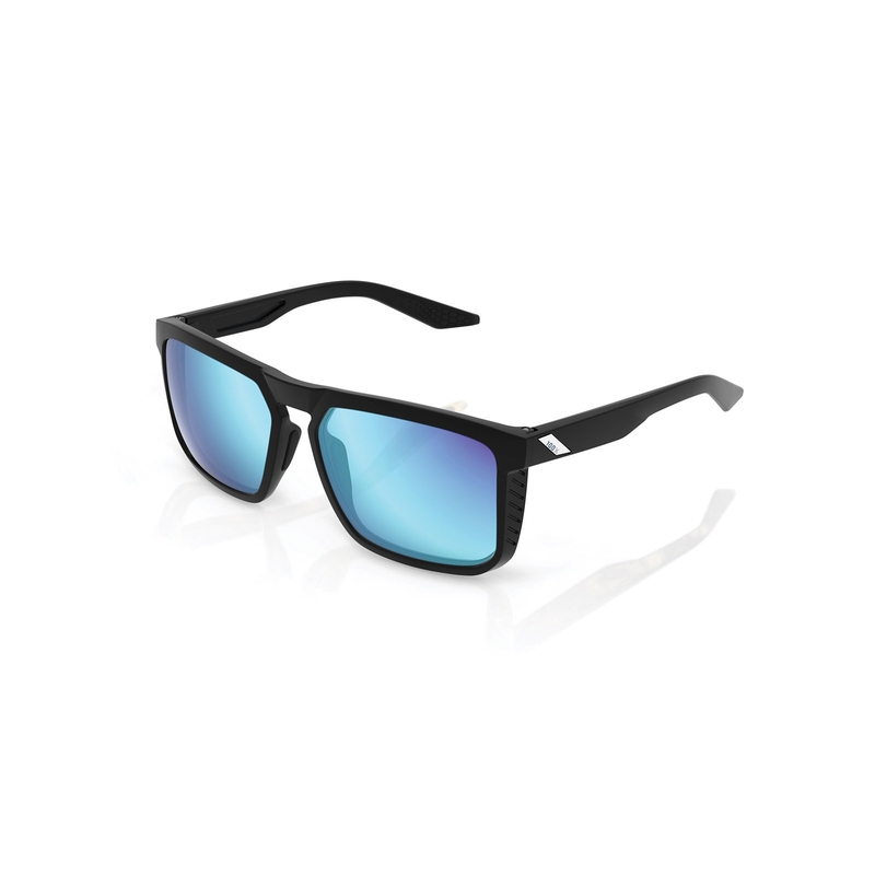 Lunettes de soleil 100% RENSHAW noires (verres bleus)