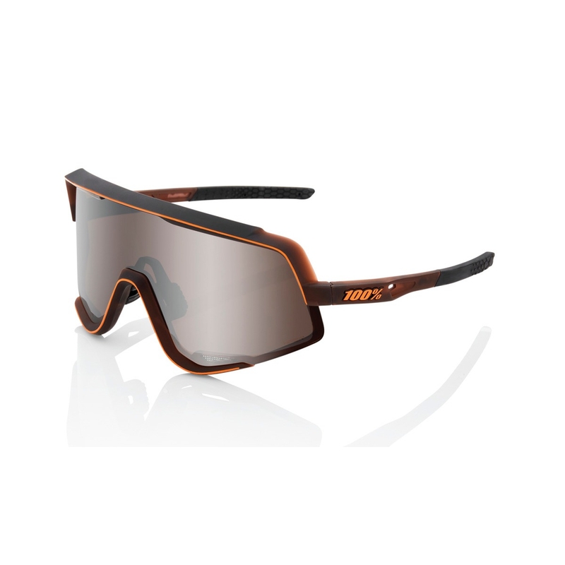 Lunettes de soleil 100% GLENDALE Matte Translucent Brown Fade brown (HIPER silver glass)